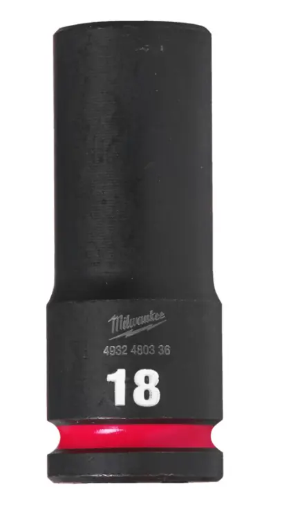 Nástrčná hlavice 1/2" Milwaukee Shockwave™ Impact Duty 18 mm, rázová, prodloužená (MI4932480336)